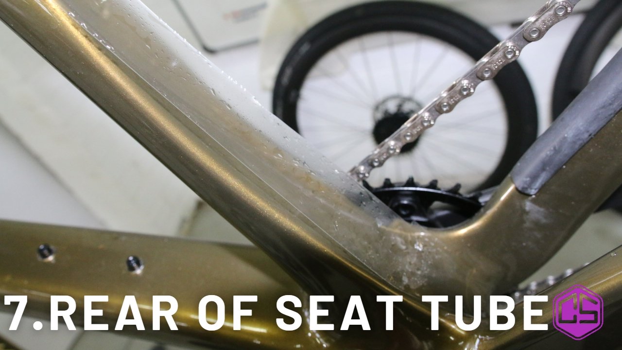 rear of seat tube frame protection