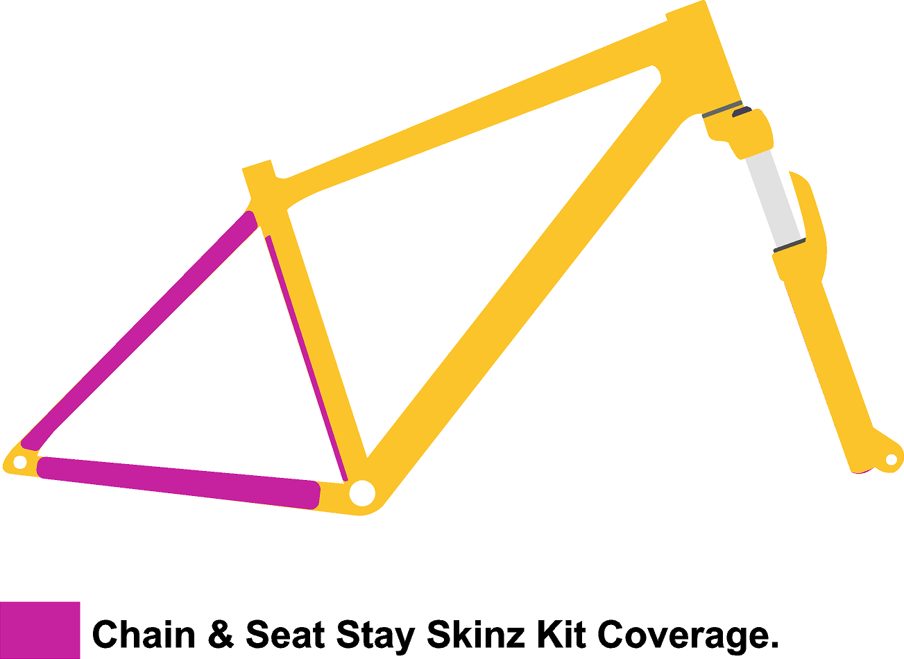 Chain Seat Stay Skinz Kit Frame Protection Clear Skinz